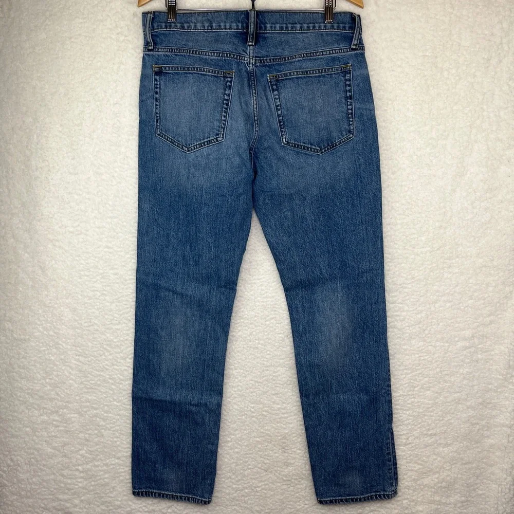J.Crew Flex Straight Fit Jeans Mens 33x32 Medium Wash Blue Denim Pants